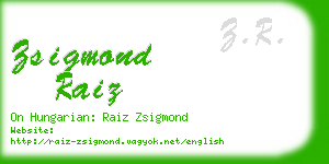 zsigmond raiz business card